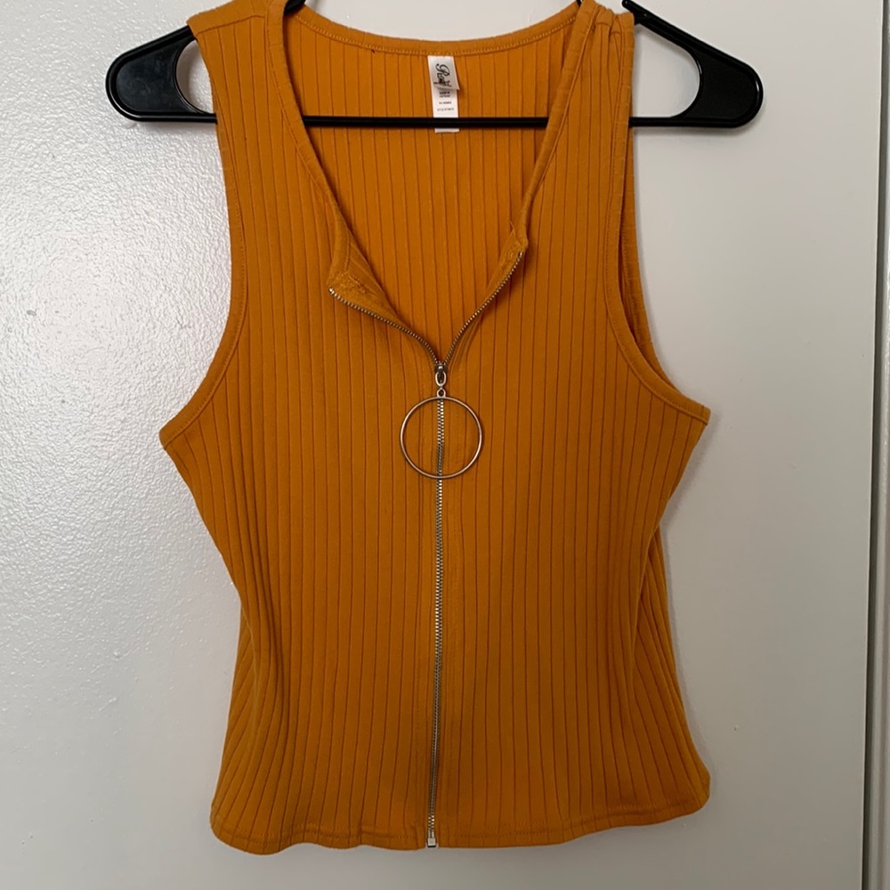 70s Inspired Zip Top